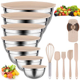 Leidawn mixing bowls with lids – 7-piece set for quick prep and organized storage.