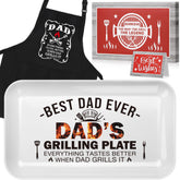 LEJIAJINW dad's grilling plate on the grill, a durable, practical BBQ centerpiece.