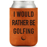 LEJIAJINW leather can cooler on course keeps drinks cold during golf rounds