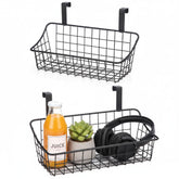 LeleCAT over cabinet door basket grid storage design for clutter-free space