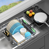 LEMIKKLE sink drying rack over sink compact design reduces counter clutter