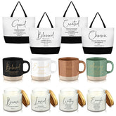 LemonRoad Christian coffee mugs with Bible verses for daily inspiration.