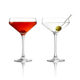 LEMONSODA hand blown 6oz martini glasses for elegant, classic cocktails