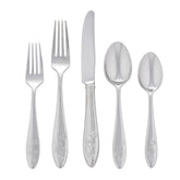 Lenox Butterfly Meadow 65-piece flatware set for family dining.