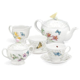 Lenox Butterfly Meadow teapot with lid, 48 oz, ideal for intimate tea for two