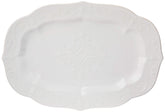 Lenox French Perle white serving platter, oval 18.5 inches, ideal for festive table presentation.