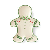 Lenox gingerbread man accent plate on a festive table, ideal for candy or sides.