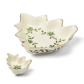 Lenox Holiday Tree Chip & Dip Set dip bowl close-up, ideal for festive entertaining and sauces.