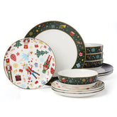 Lenox Nutcracker Ballet dinnerware overview showcases festive porcelain design for holiday tables