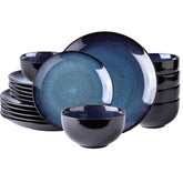 LERATIO ceramic dinnerware blue plates for stylish everyday meals with durable construction