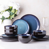 LERATIO dinnerware plates close-up showing vibrant glaze for everyday meals.