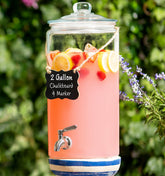 Le'raze 2-gallon dispenser with stainless steel spigot for drip-free pouring