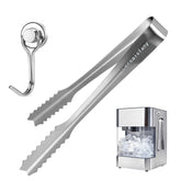 Lersaisfany stainless steel ice tongs gripping jumbo ice balls for cocktails