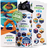 LET'S WANDER 32oz National Parks bottle shown in full view for all-day hydration.