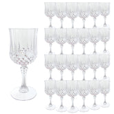 LEYIQU plastic wine glasses set of 24, transparent, ideal for weddings and celebrations.