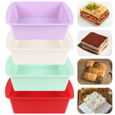 LGQUK 6-inch red square pan for brownies and small cakes, non-stick release.
