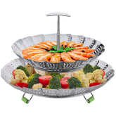 LHS Steamer Basket dual-layer assembly for flexible steaming.
