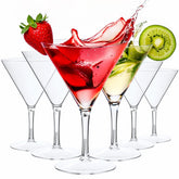 Liacere martini glasses set, 11 oz, elegant stemware; durable and unbreakable for festive entertaining.