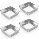 LIANYU 8-inch square pan set top view shows multitask baking potential.