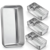LIANYU 4-pack loaf pans front view for sturdy, even baking.
