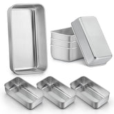 LIANYU loaf pans with smooth stainless surface for even baking