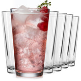 Libbey Bar Essentials tumbler front view shows 16 oz capacity for cocktails and everyday drinks.