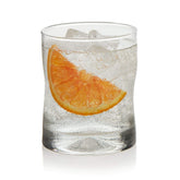 Libbey Impressions rocks glasses front view with four-dimpled grip for secure handling.