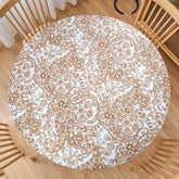 LIBERECOO luxury paisley round tablecloth enhances elegance while protecting surfaces during meals.
