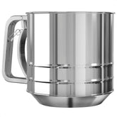 LIBERHAUS 5-Cup Flour Sifter in use over bowl for quick sifting