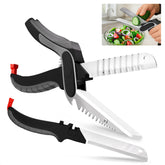 LIBERHAUS cutting board scissors shown fully equipped for all-in-one kitchen tasks.