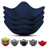 LIBERHAUS microwave bowl cozy set in deep navy protects hands when lifting hot bowls.