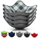 Liberhaus microwave bowl cozy gray checkered closeup for heat-safe handling