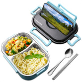 LIBERHAUS Tiffin lunch box exterior highlights insulation for temp retention during travel