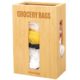 Libreshine bamboo bag holder under sink keeps bags organized and accessible.
