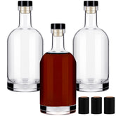 Liengoron 750 ml clear glass bottle for easy content monitoring and elegant presentation.
