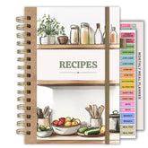 Life & Apples recipe book cover, durable spiral binding for everyday use.