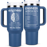 Lifecapido 40oz insulated tumbler in blue maintains beverage temperature.