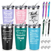 Lifecapido six-pack employee appreciation tumblers for office recognition and celebrations.