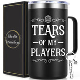 Lifecapido Tears of My Players mug with lid for hot drinks and on-the-go use