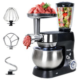 LIFECREEK 6-in-1 stand mixer with stainless steel bowl for versatile baking