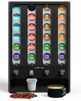 LifeMoreasy K Cup Holder displaying one-touch dispensing for quick coffee access.
