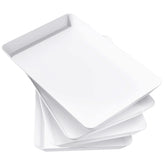 Lifewit 4pc plastic serving trays in white, ideal for versatile entertaining.