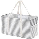 Lifewit extra large tote bag standing upright for easy loading at the grocery store