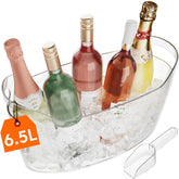 Lifewit large 6.5L ice bucket with transparent design for quick content checks