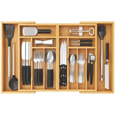 Lifewit large silverware drawer organizer expanded to fit bigger drawers