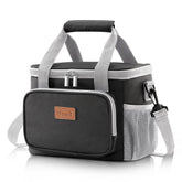 Lifewit lunch bag closed in gray and black with carry handle for commuting