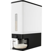 Lifewit rice dispenser shows 25lb capacity for organized pantry storage.