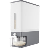 Lifewit rice dispenser displaying full 25 lb capacity for pantry storage.