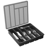 Lifewit silverware organizer with lid protects utensils from dust in the drawer