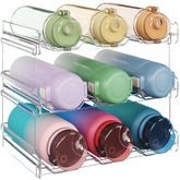 Lifewit stackable water bottle organizer in cabinet for tidy storage